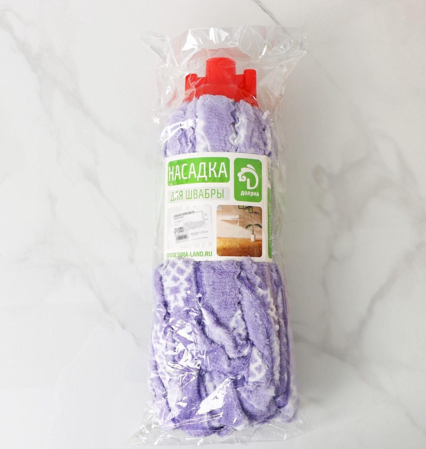 Насадка для швабры ленточная Доляна «Широкие петли», микрофибра 200 гр, цвет МИКС