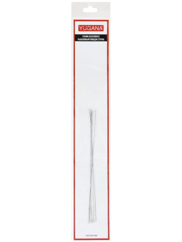 Поводок струна YUGANA, 5 шт в упак., 0.3 мм - 9 кг, 15 см