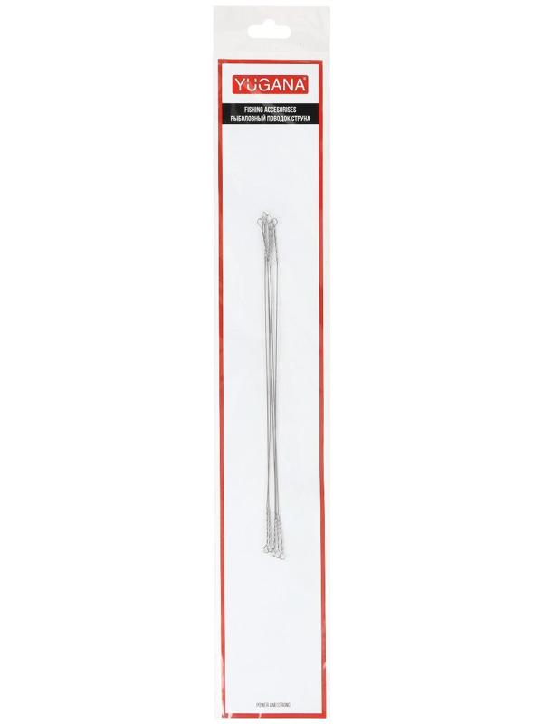 Поводок струна YUGANA, 5 шт в упак., 0.4 мм - 15 кг, 15 см