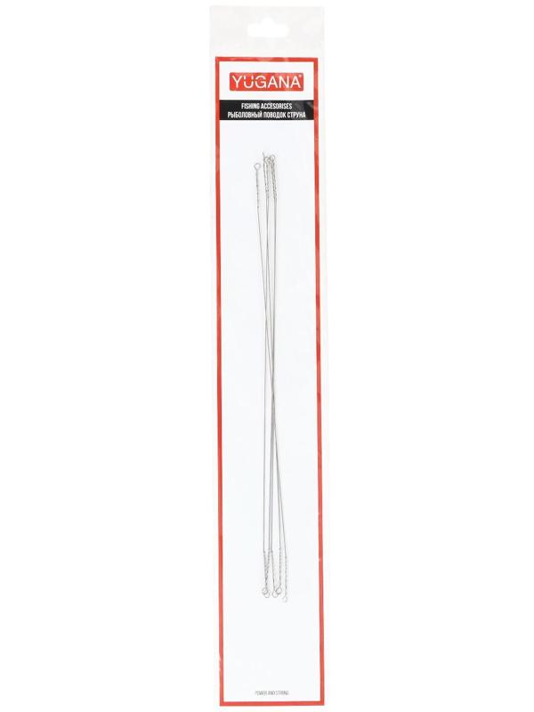 Поводок струна YUGANA, 5 шт в упак., 0.4 мм - 15 кг, 20 см