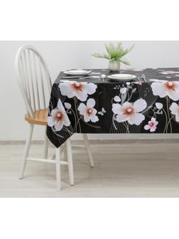 Клеёнка столовая на тканевой основе «Мелодия цветов», ширина 137 см, рулон 20 м