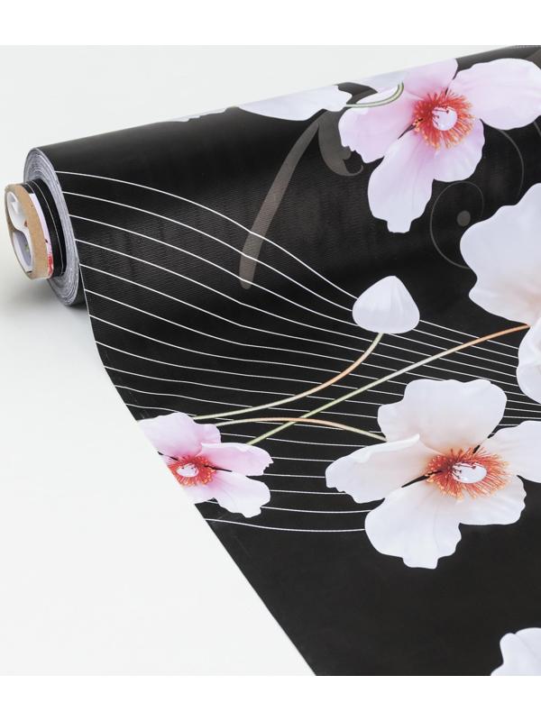 Клеёнка столовая на тканевой основе «Мелодия цветов», ширина 137 см, рулон 20 м