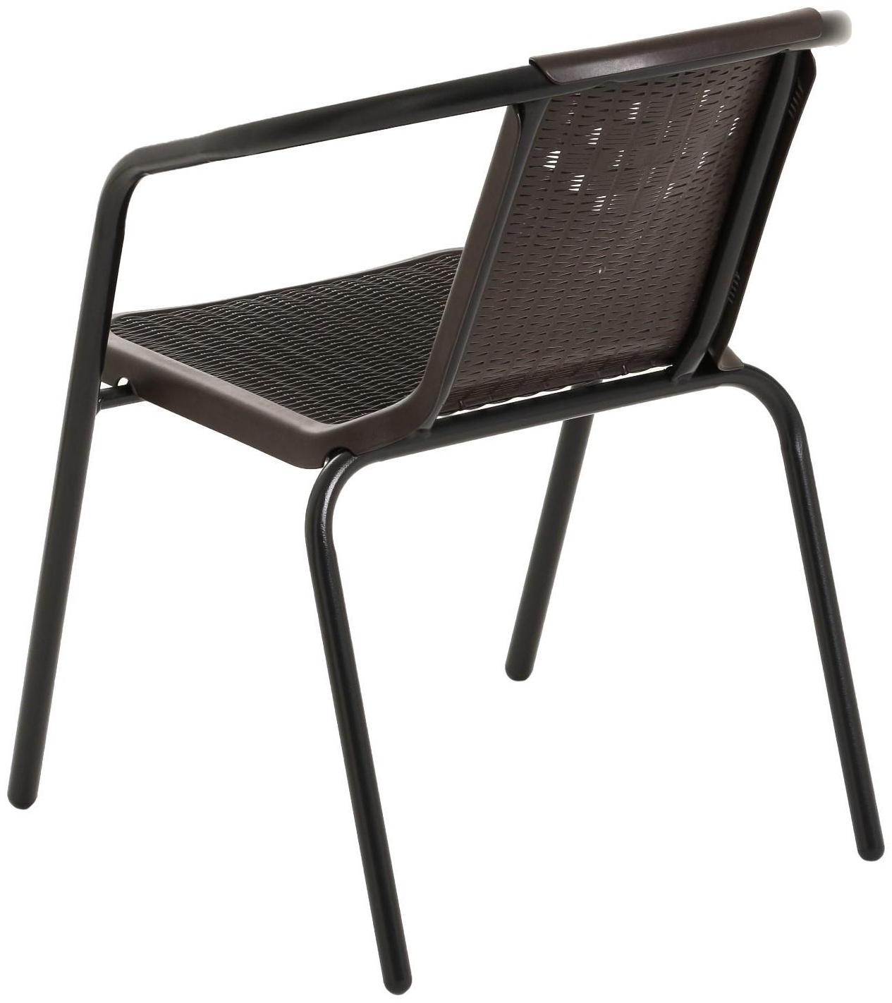 Набор садовой мебели (стол, 2 кресла), коричневый