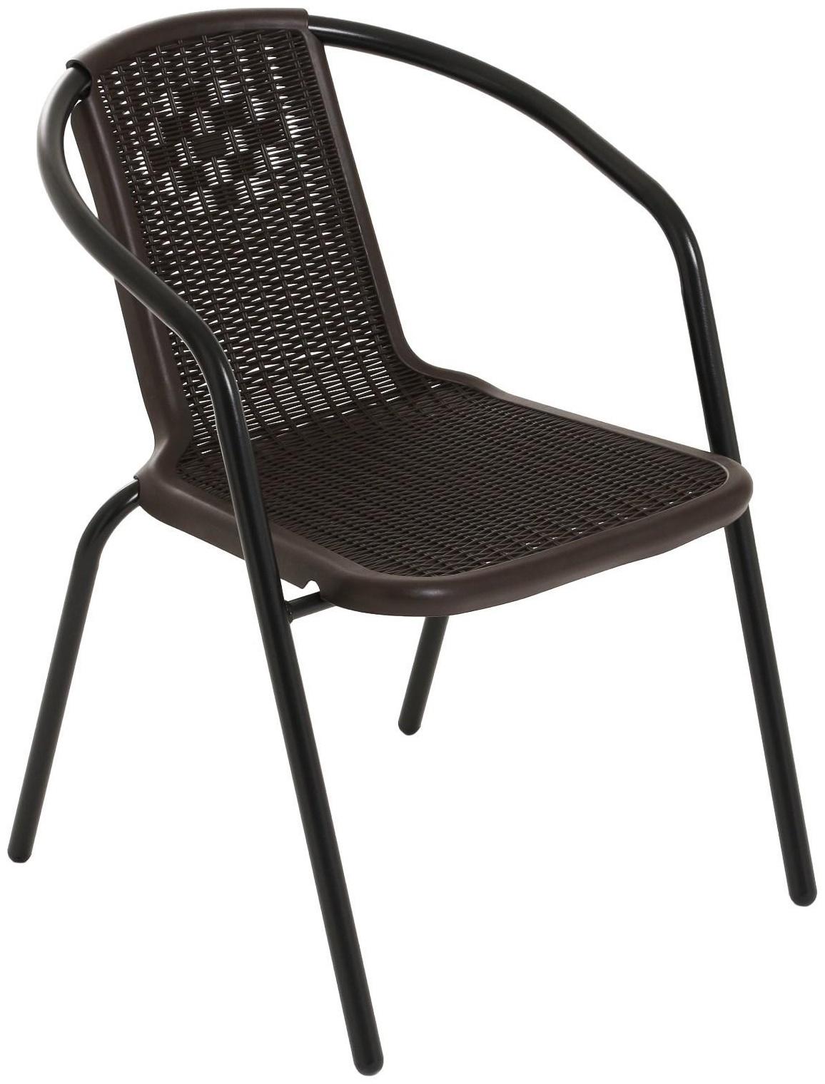 Набор садовой мебели (стол, 2 кресла), коричневый