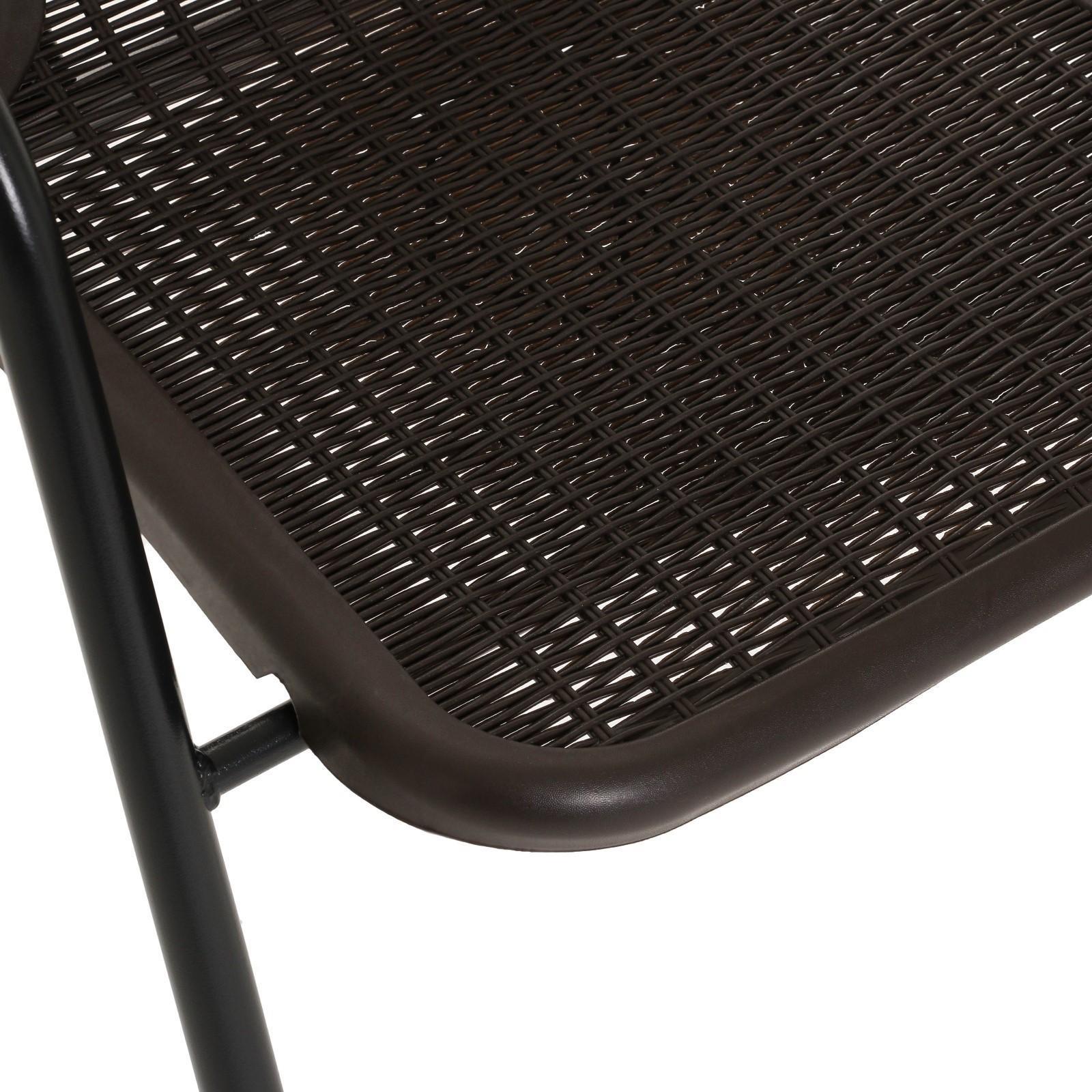 Набор садовой мебели (стол, 2 кресла), коричневый