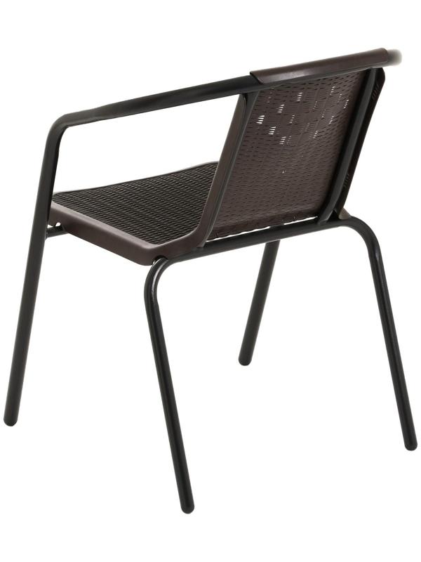 Набор садовой мебели (стол, 2 кресла), коричневый