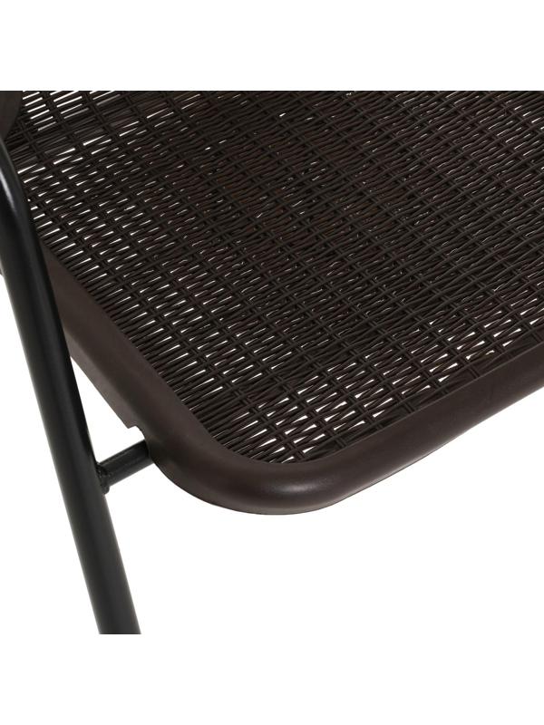 Набор садовой мебели (стол, 2 кресла), коричневый