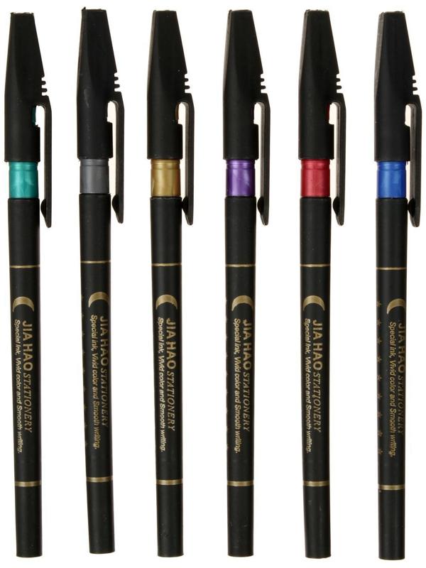 Ручка шариковая 0,7 мм стержень синий, корпус чёрный, держатель МИКС (штрихкод на штуке)