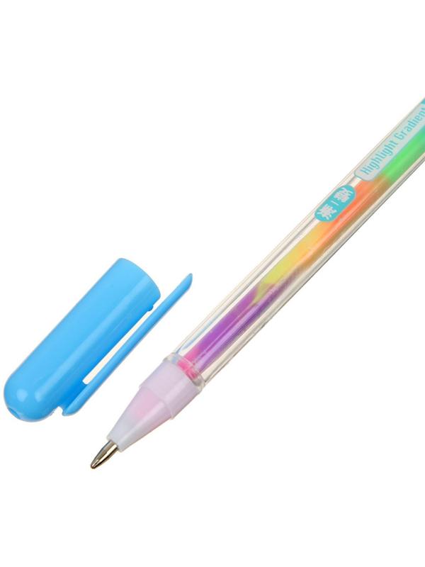 Набор гелевых ручек 6 цветов, разноцветные стержни пастельные, в блистере