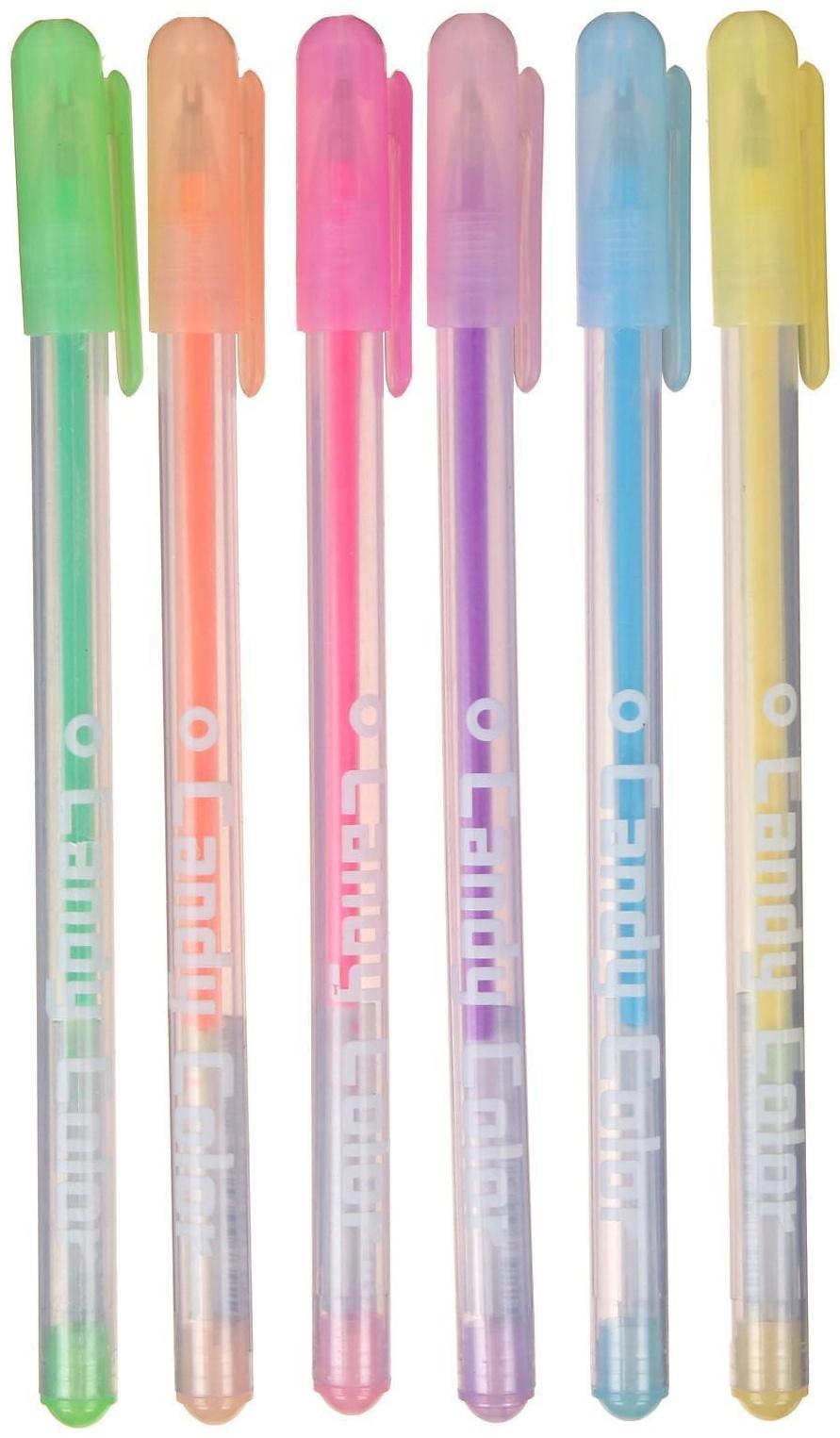 Набор гелевых ручек 6 цветов пастельные цвета в блистере