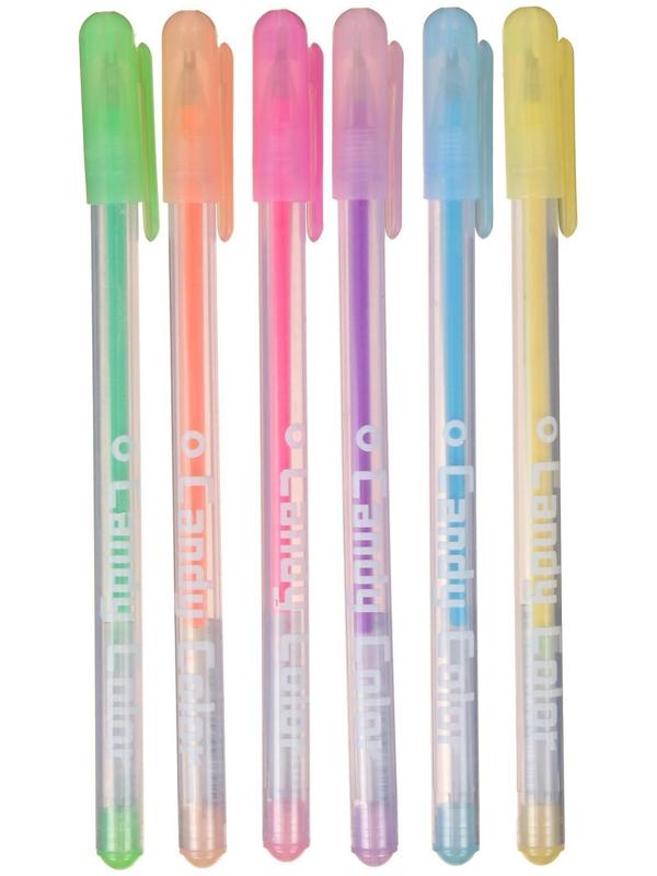 Набор гелевых ручек 6 цветов пастельные цвета в блистере