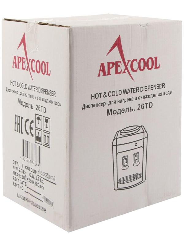 Кулер для воды APEXCOOL 26 TD, нагрев и охлаждение, 550/70 Вт, серебристый