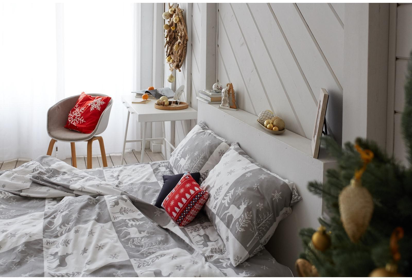 Постельное белье LoveLife евро New year forest 200*217см,240*225см,50*70см-2шт