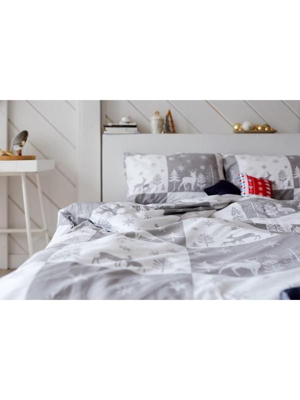 Постельное белье LoveLife евро New year forest 200*217см,240*225см,50*70см-2шт