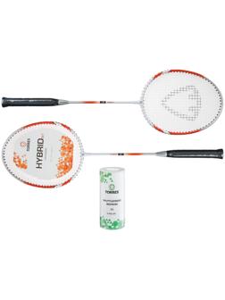 Набор для бадминтона TORRES Hybrid, для начинающих, стальной стержень, алюминиевый обод, со струнами