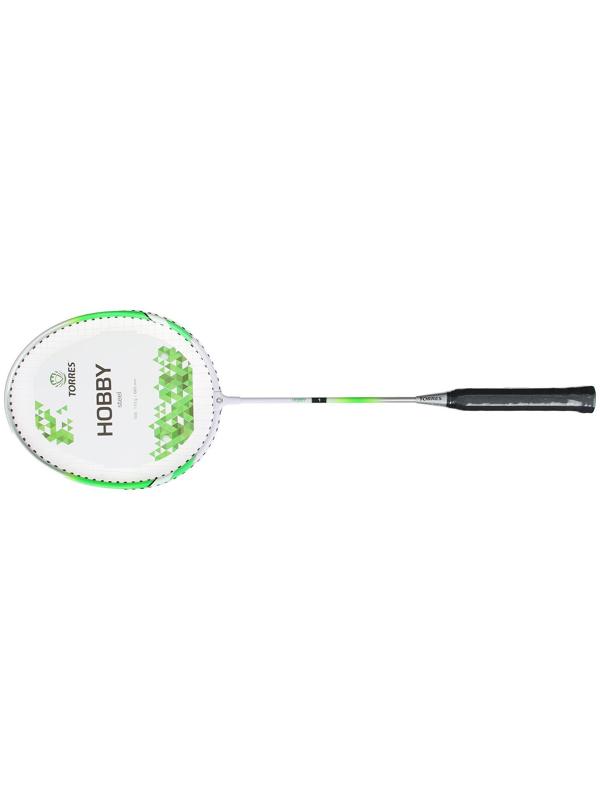 Ракетка бадминтона TORRES Hobby1, для начинающих, стержень/обод стальные, со струнами
