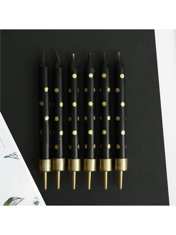 Свечи в торт «С днем рождения», 6 шт