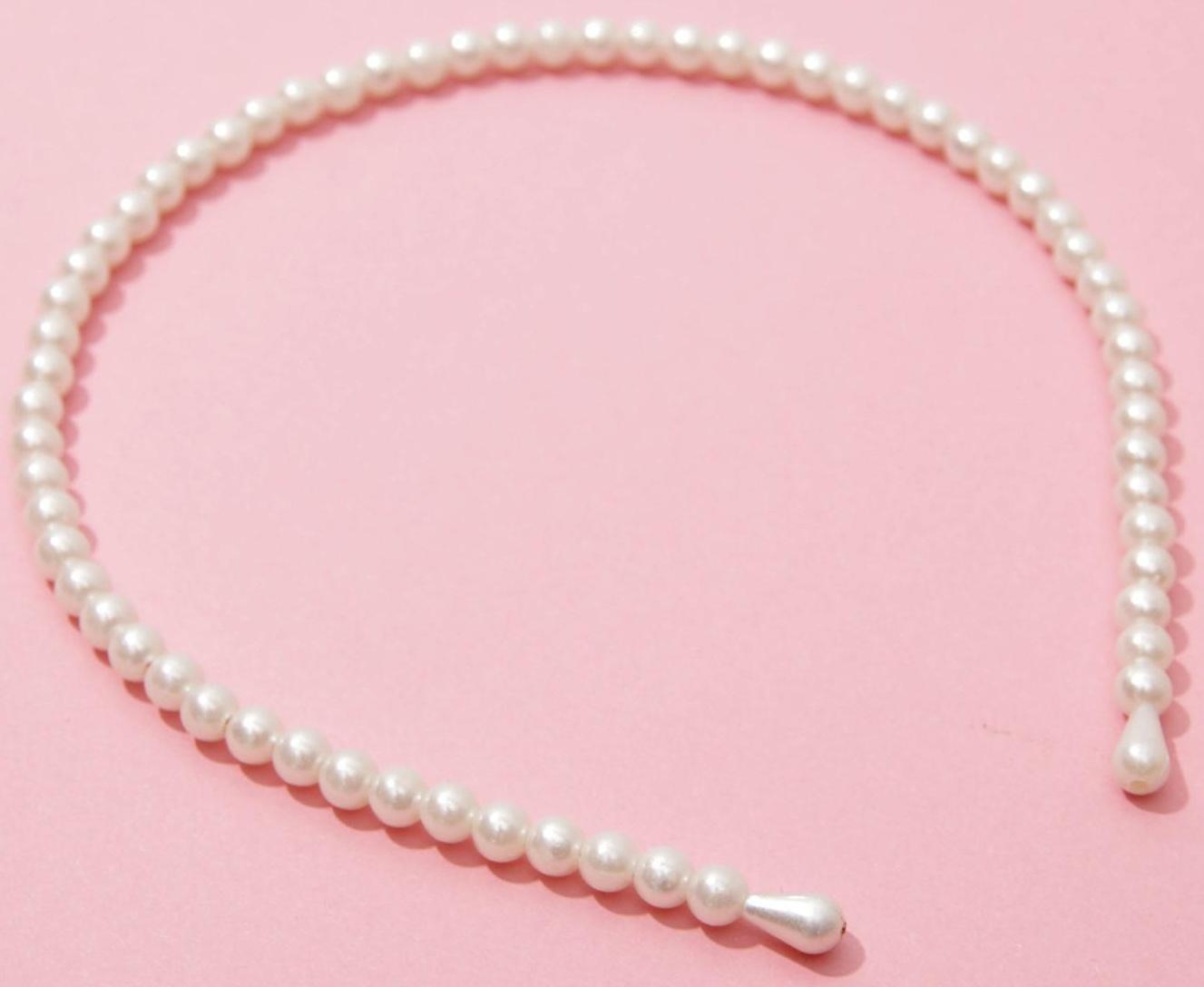 Ободок для волос жемчужный 