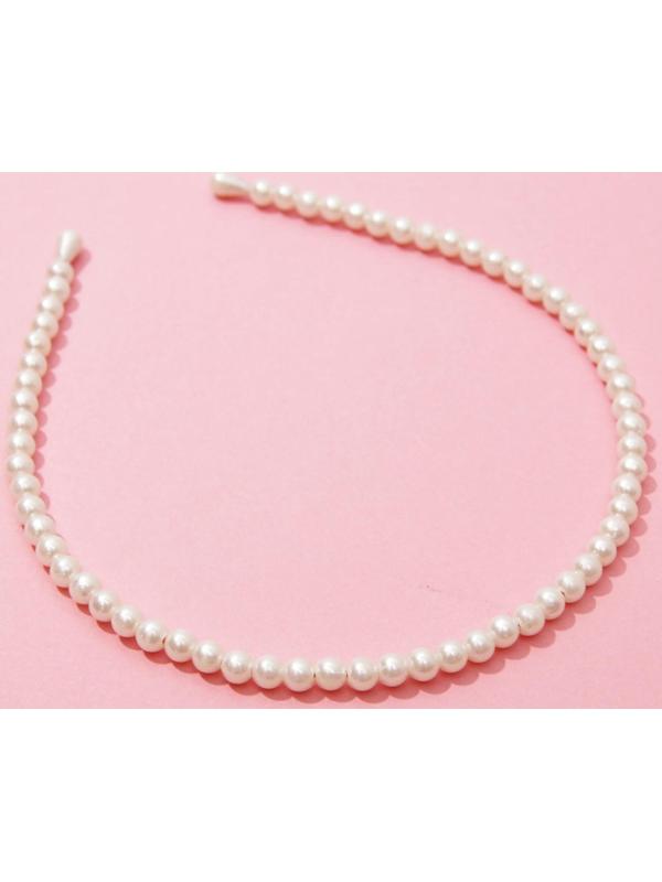 Ободок для волос жемчужный 