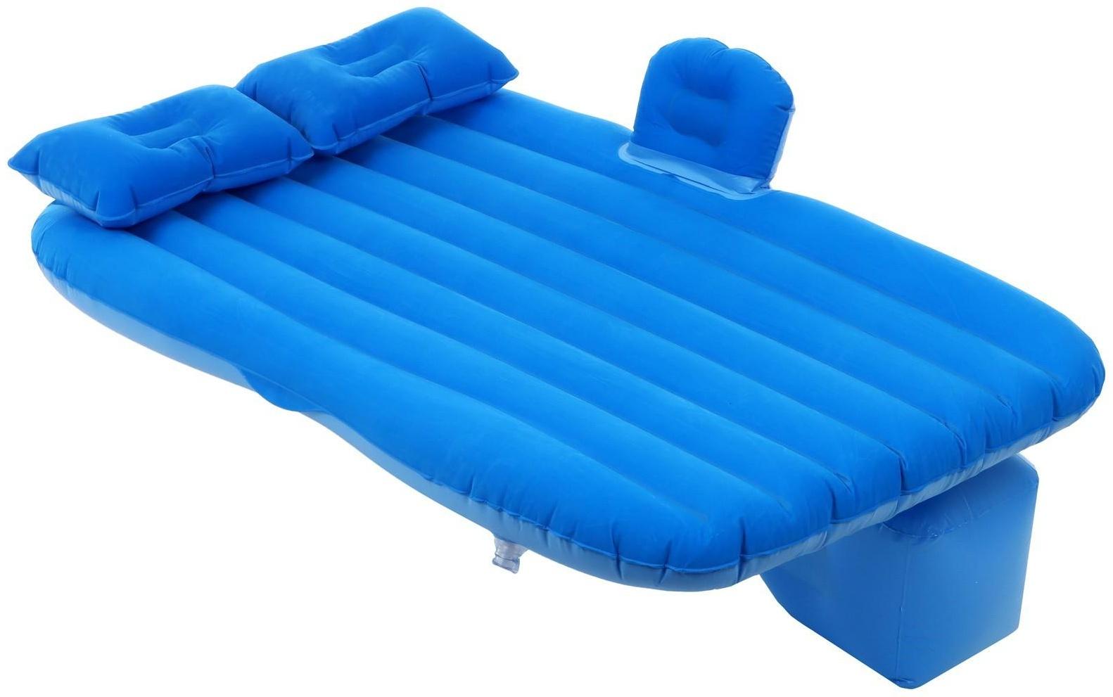 Матрас надувной в автомобиль 130 х 84 х 35 см, цвет синий