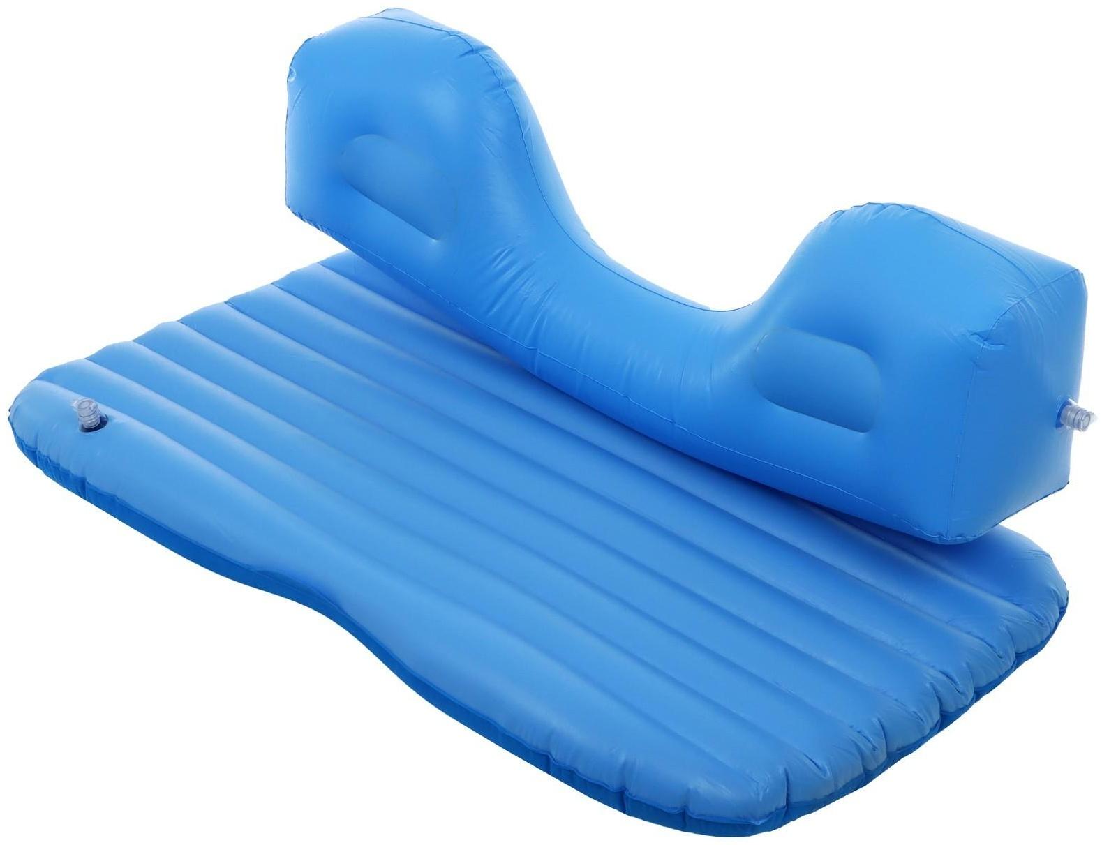 Матрас надувной в автомобиль 130 х 84 х 35 см, цвет синий