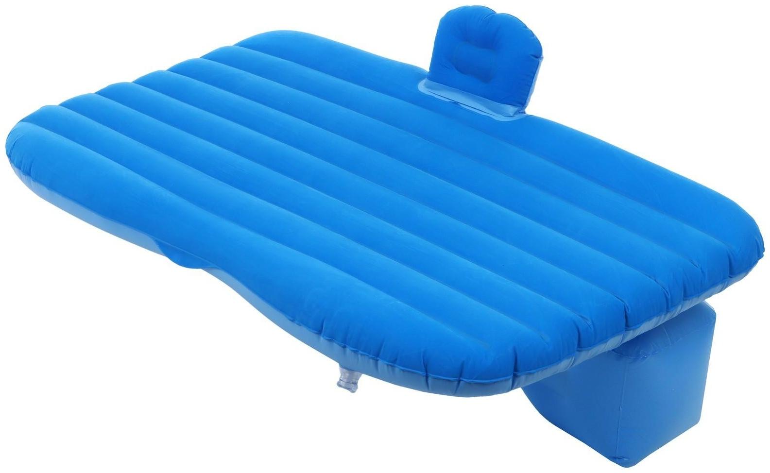 Матрас надувной в автомобиль 130 х 84 х 35 см, цвет синий