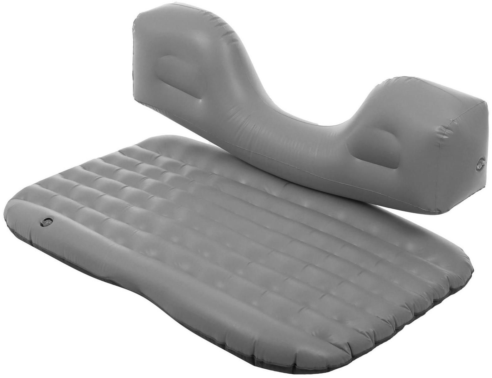 Матрас надувной в автомобиль 130 х 68 х 38 см, цвет серый