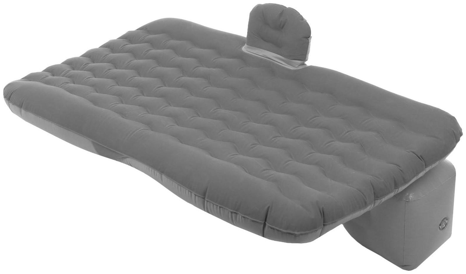 Матрас надувной в автомобиль 130 х 68 х 38 см, цвет серый