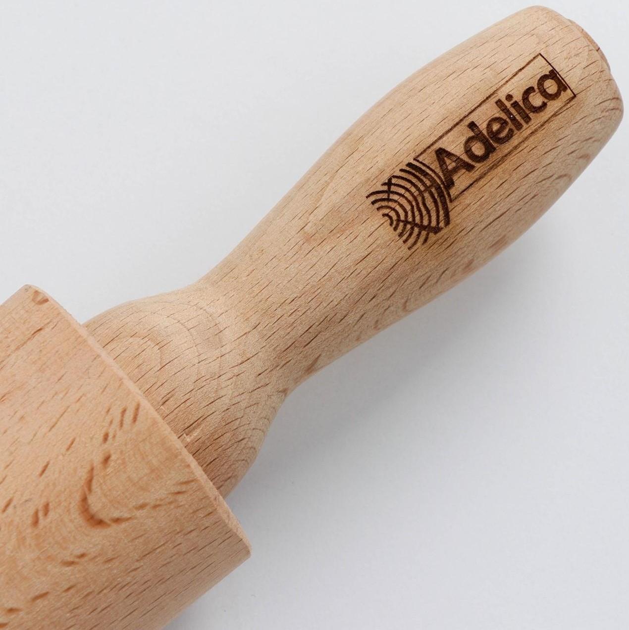 Скалка Adelica «Для Профи», с вращающейся ручкой, 60×6 см, бук