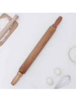 Скалка Adelica «Для Профи», с вращающейся ручкой, 60×6 см, бук