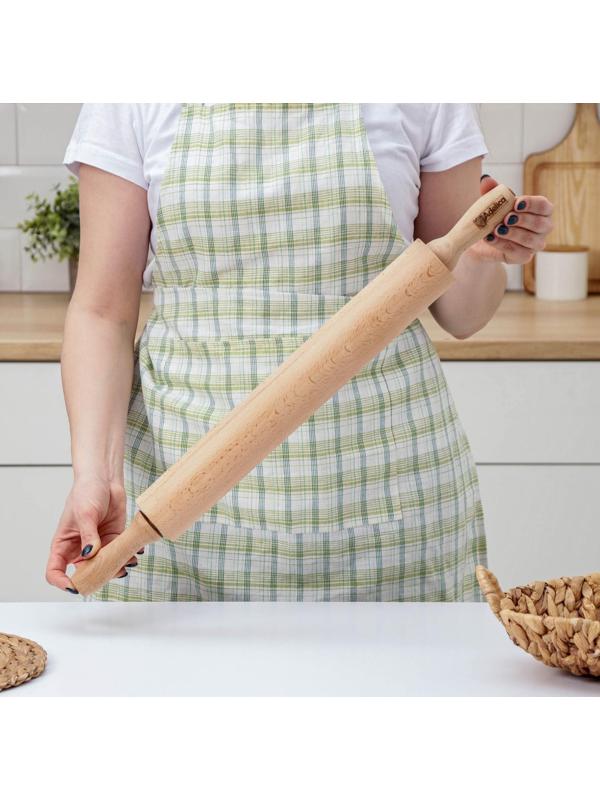 Скалка Adelica «Для Профи», с вращающейся ручкой, 60×6 см, бук