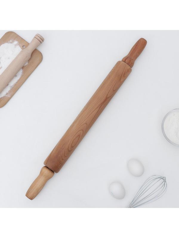 Скалка Adelica «Для Профи», с вращающейся ручкой, 60×6 см, бук