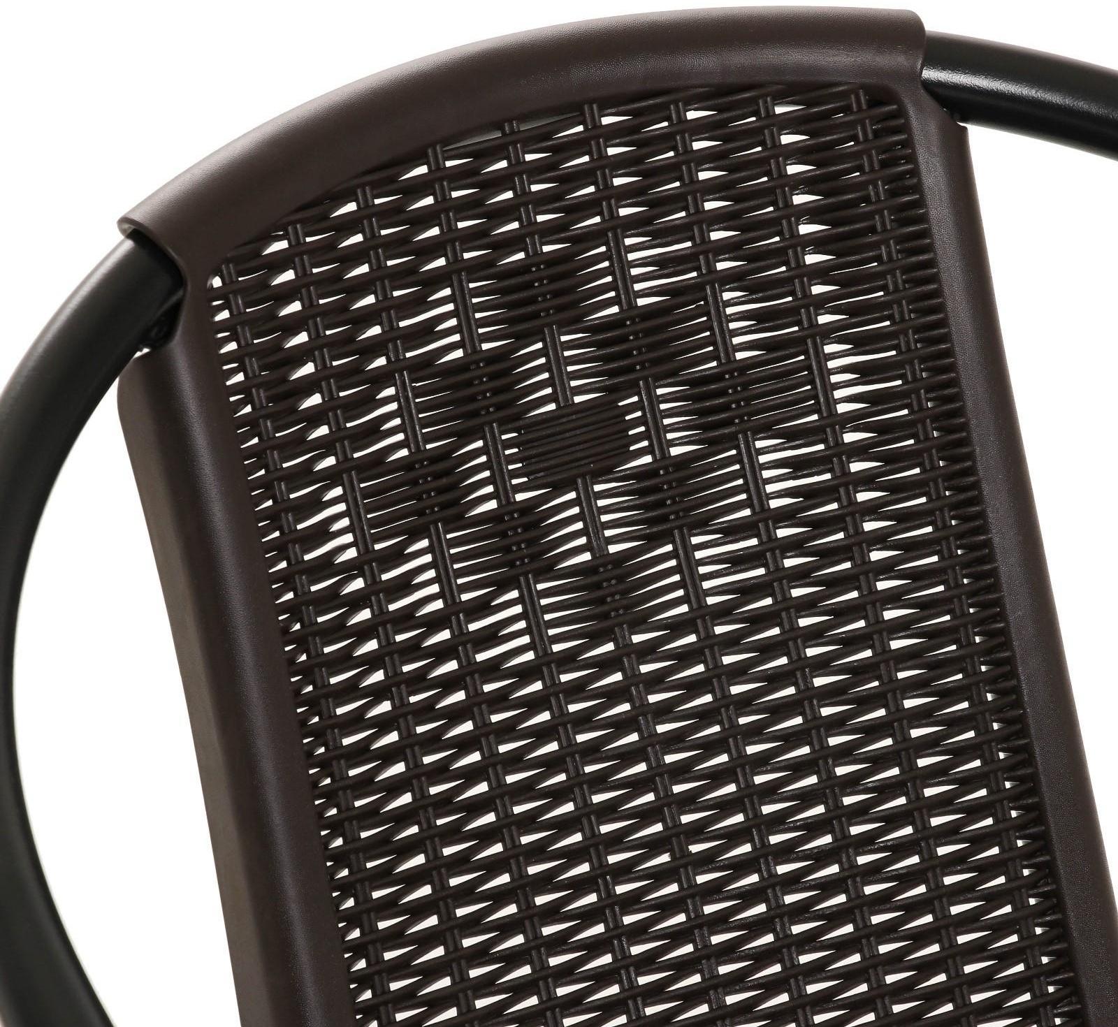 Набор садовой мебели (стол, 4 кресла), коричневый