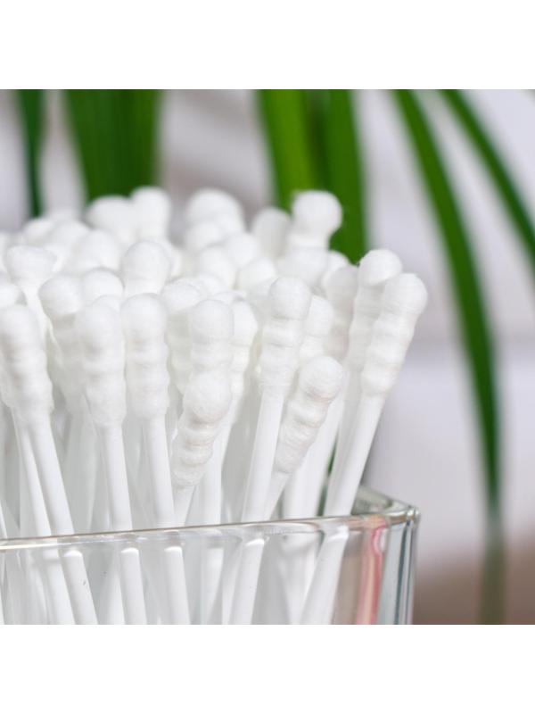 Ватные палочки косметические со спиралевидным намотом по 100 шт в стакане