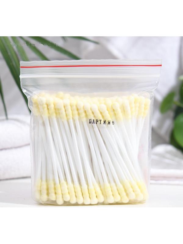 Ватные палочки косметические со спиралевидным намотом по 100 шт п/э пакет, микс