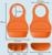 Нагрудник для кормления пластиковый с карманом-контейнером, цвет оранжевый