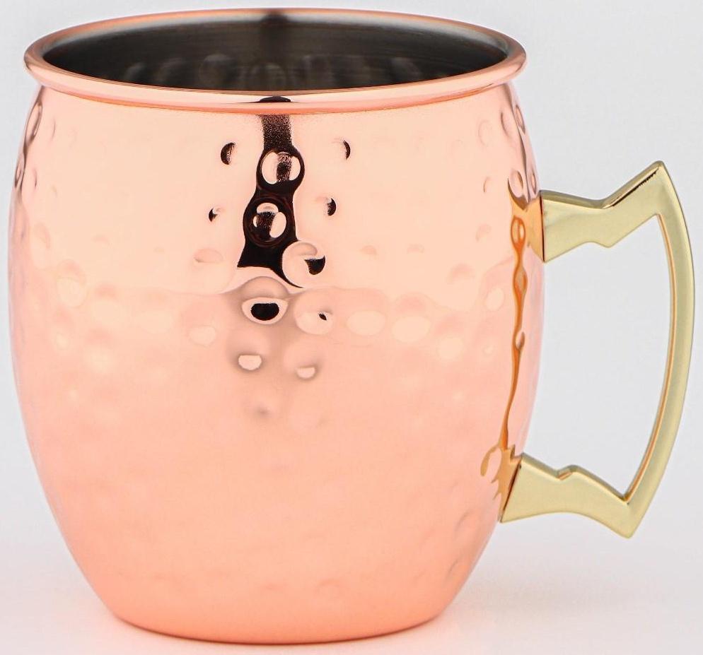 Кружкa чекaннaя из нержавеющей стали «Московский мул», 500 мл, толщинa 0,8 мм, цвет медный