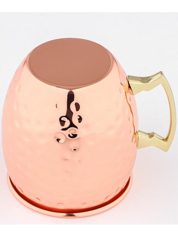 Кружкa чекaннaя из нержавеющей стали «Московский мул», 500 мл, толщинa 0,8 мм, цвет медный