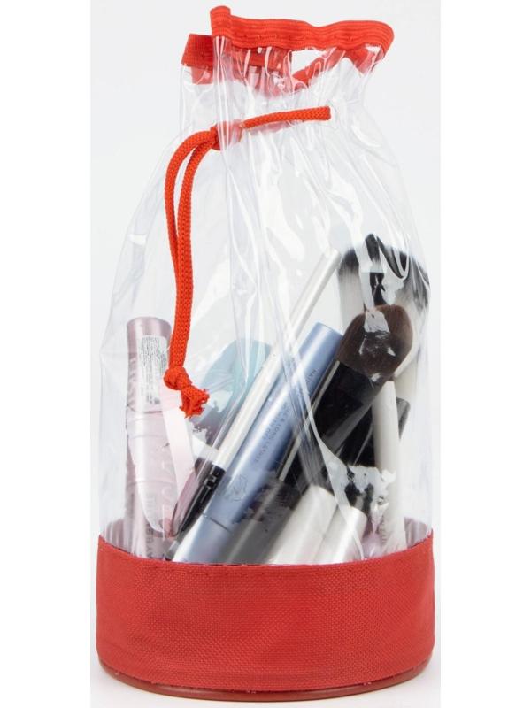 Косметичка на шнуре, цвет красный