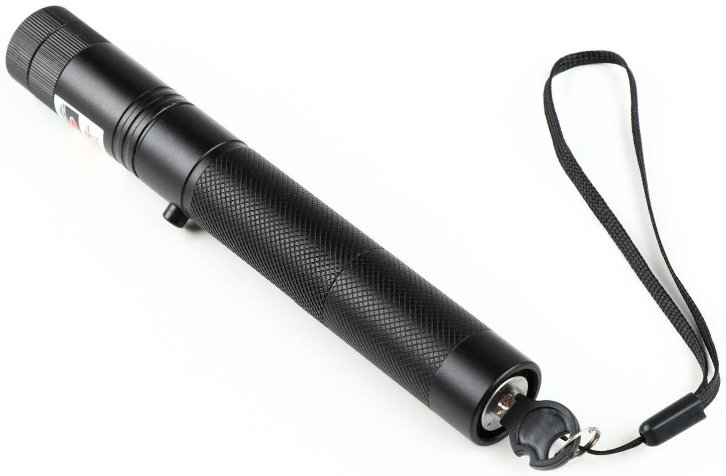 Лазерная указка аккумуляторная, 1200 мАч, 532 нм, луч 2 км, зеленый луч, 16.6 х 2.1 см