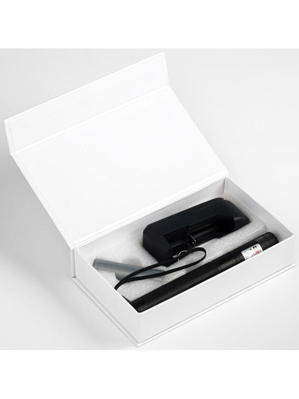 Лазерная указка аккумуляторная, 1200 мАч, 532 нм, луч 2 км, зеленый луч, 16.6 х 2.1 см