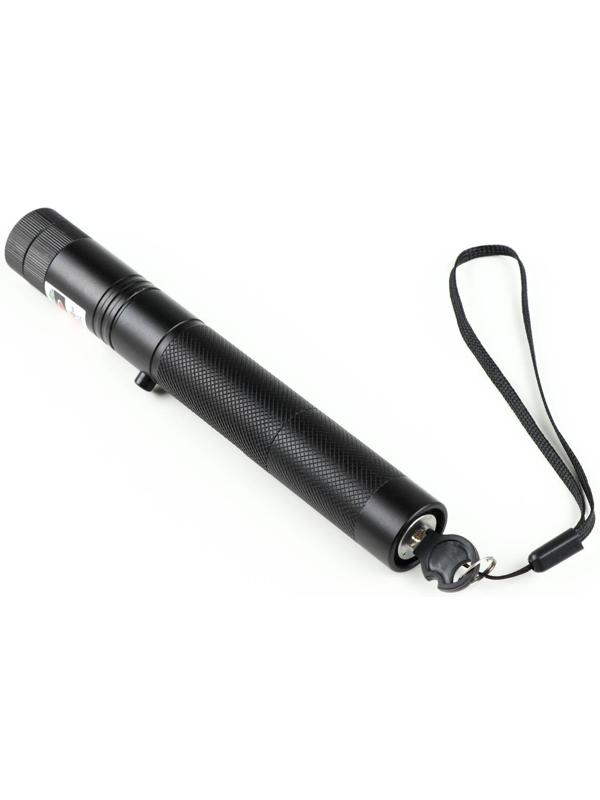 Лазерная указка аккумуляторная, 1200 мАч, 532 нм, луч 2 км, зеленый луч, 16.6 х 2.1 см