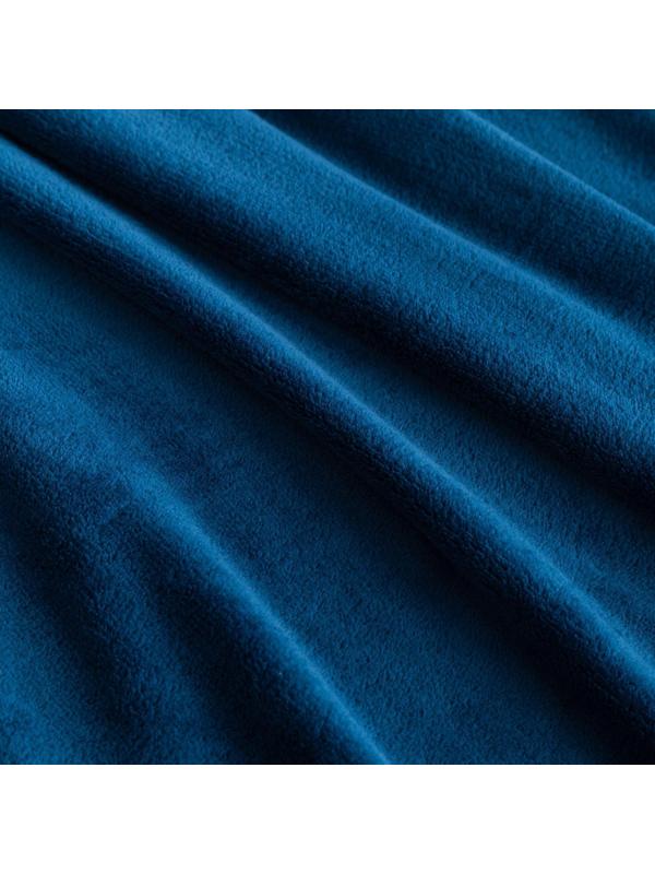 Плед Этель 180*200 см, цв. темно-синий, 100% п/э, корал-флис , 220 гр/м2