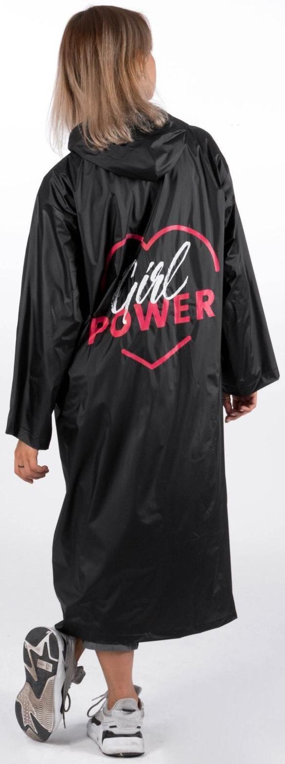 Дождевик-плащ Girl power, размер 42-48, 60 х 110 см, цвет чёрный