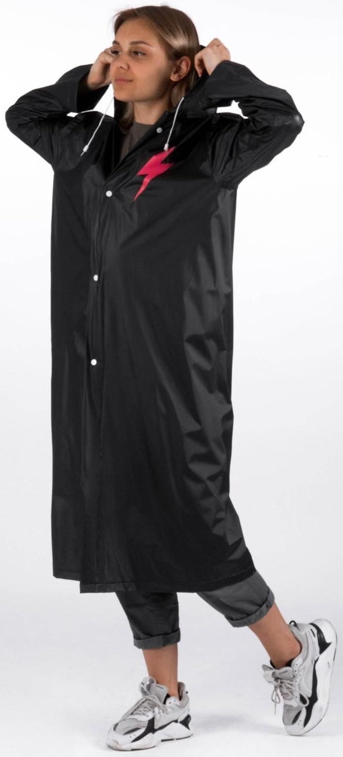 Дождевик-плащ Girl power, размер 42-48, 60 х 110 см, цвет чёрный