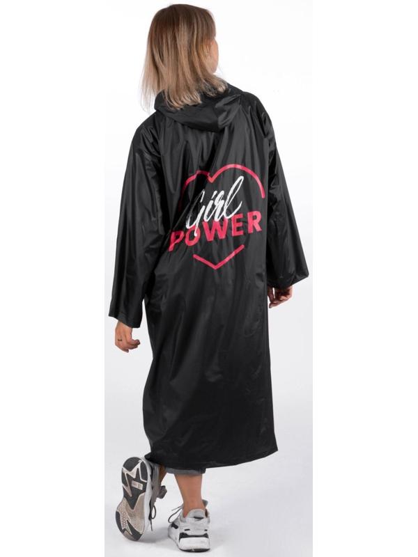 Дождевик-плащ Girl power, размер 42-48, 60 х 110 см, цвет чёрный