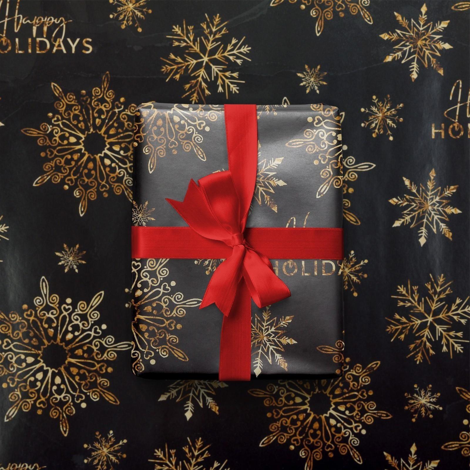 Бумага упаковочная глянцевая «Happy holidays», 50 х 70 см / 10 шт.