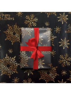 Бумага упаковочная глянцевая «Happy holidays», 50 х 70 см / 10 шт.
