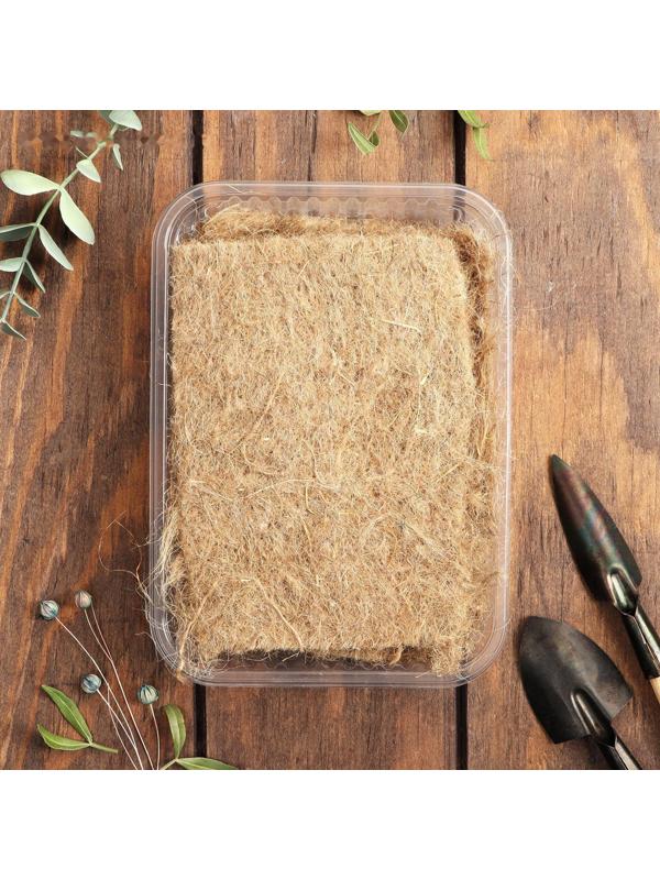 Набор джутовых ковриков для микрозелени 5 шт с боксом 1 шт 