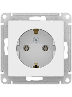 Розетка SE ATLASDESIGN, 16 А, 250 В, встраиваемая, с з/к, IP20, белая, ATN000143